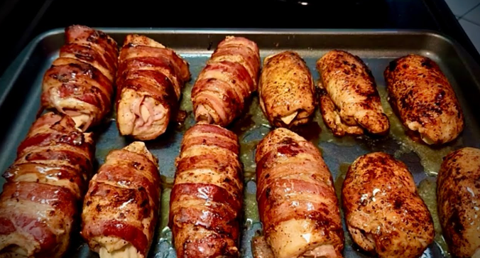 Rollitos de pollo con tocino: el sabor crujiente que conquista cualquier reunión